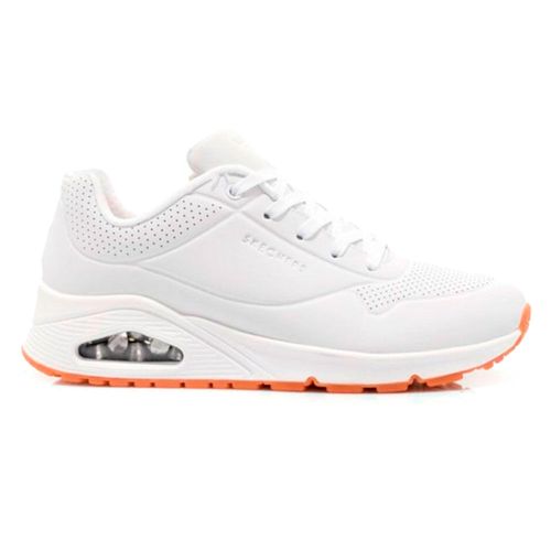 Zapato deportivo casual Skechers blanco para mujer
