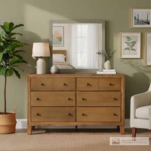 Gavetero con espejo de 8 cajones