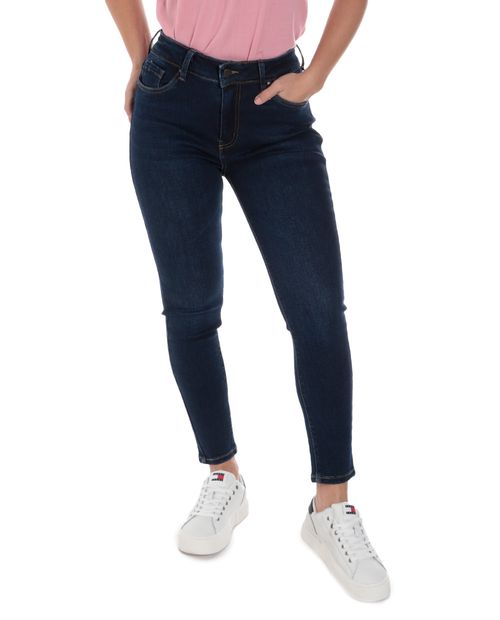 Jeans Sabrina skinny azul de cintura alta para mujer