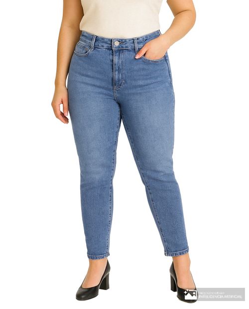 Jeans Sabrina skinny azul de cintura alta para mujer