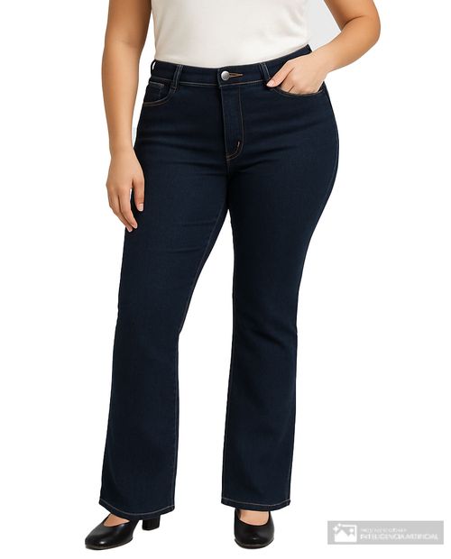 Jeans Sabrina straight azul de cintura alta para mujer