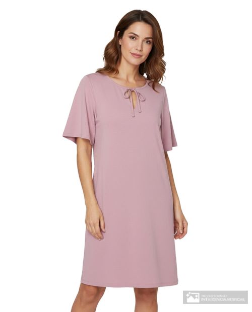 Camisón Nicolle rosado manga corta para mujer