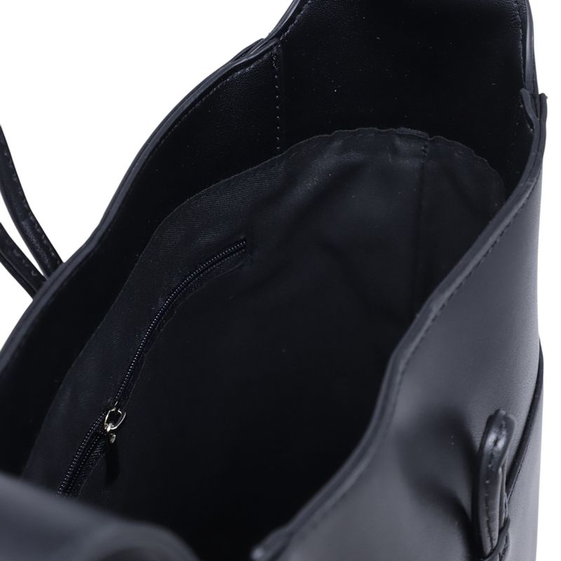 Cartera bucket bag Sabrina color negro para mujer