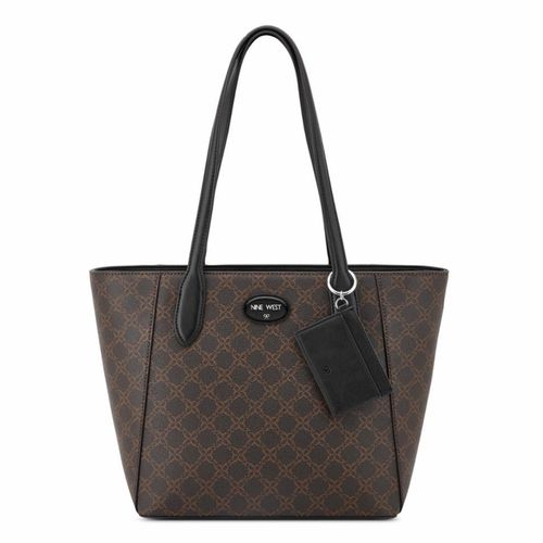 Cartera tote Nine West Adeline color café para mujer