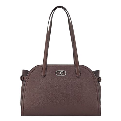 Cartera satchel Nine West color café para mujer