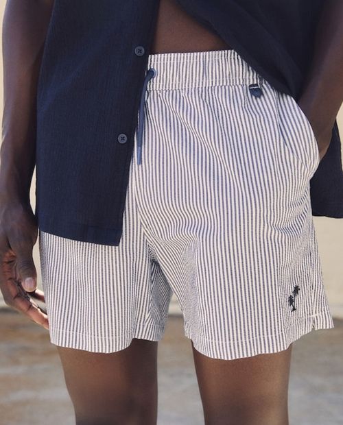 Calzoneta de baño Sfera con rayas azul navy para hombre