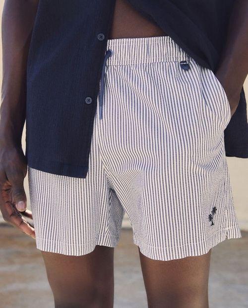 Calzoneta de baño Sfera con rayas azul navy para hombre