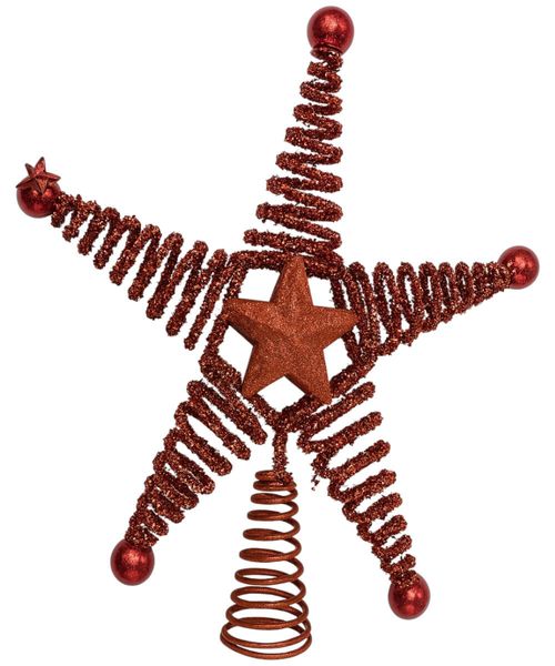 Estrella decorativa para punta de árbol 32 x 33 cm