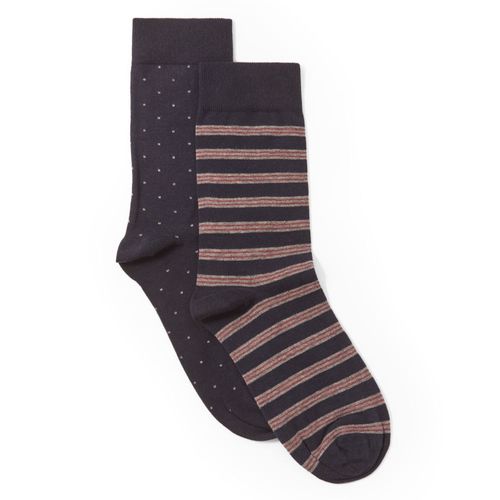 Pack de 2 pares de calcetines crew Sfera azul navy para hombre