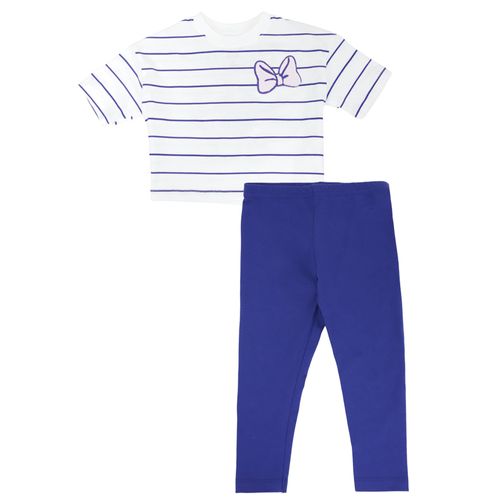 Conjunto de 2 piezas bicolor estampado Minnie Mouse para niña