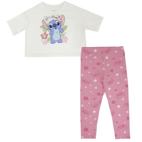 Conjunto de 2 piezas multicolor con estampado Stitch para niña