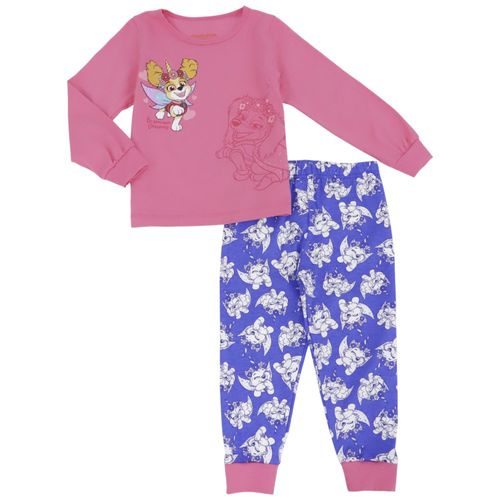 Pijama de 2 piezas multicolor con estampado de skye para niña