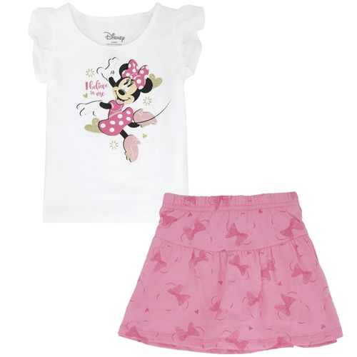Conjunto de 2 piezas multicolor con estampado Minnie Mouse para niña