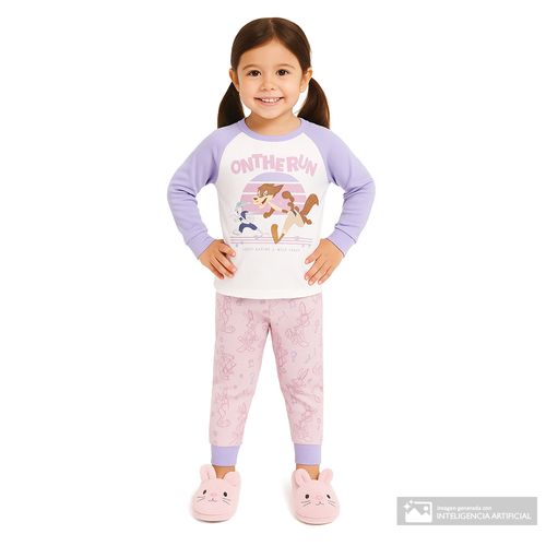 Pijama de 2 piezas multicolor con estampado de Zootopia para niña
