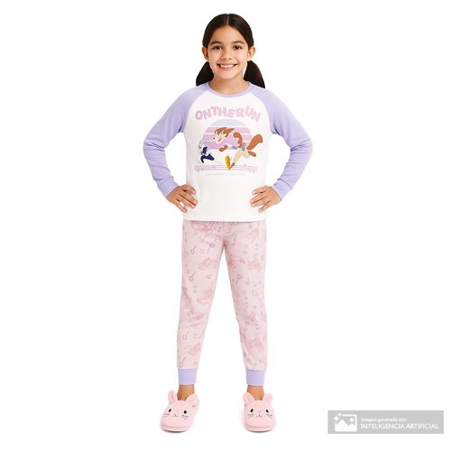 Pijama de 2 piezas multicolor con estampado de Zootopia para niña
