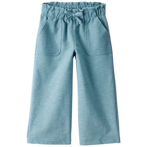 Pantalón wide leg celeste sólido para niña