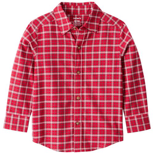 Camisa bicolor cuadriculada para niño