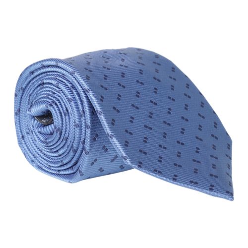 Corbata Oscar de la Renta regular fit azul con mini print para hombre