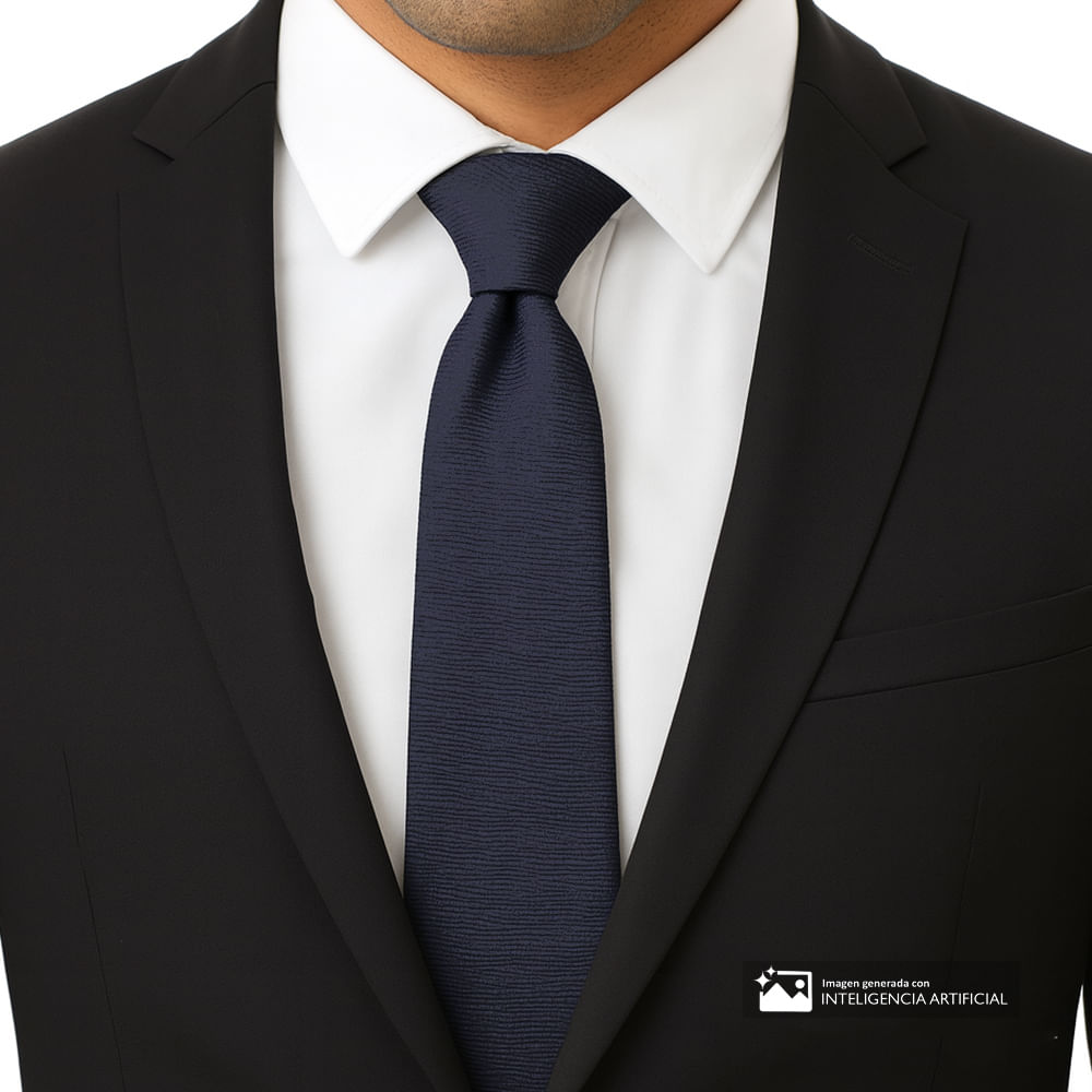 Corbata Oscar de la Renta regular fit azul navy texturizada para hombre ...