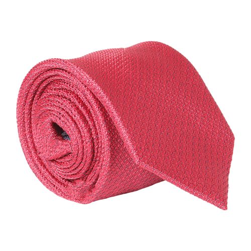 Corbata Oscar de la Renta regular fit roja texturizada para hombre