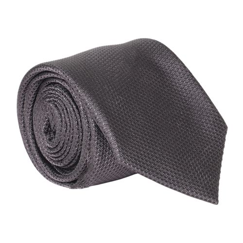 Corbata Oscar de la Renta regular fit gris oscuro texturizada para hombre
