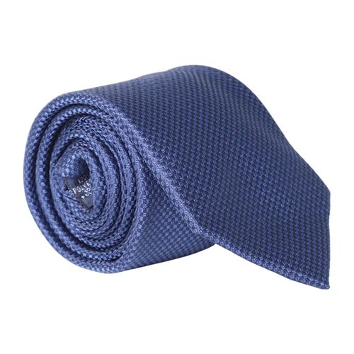 Corbata Oscar de la Renta regular fit azul texturizada para hombre