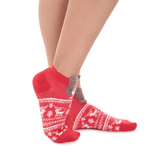 Calcetín navideño Joia estampado para mujer