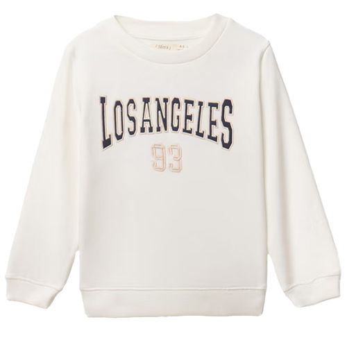 Suéter pull over blanco estampado Los Angeles para niño