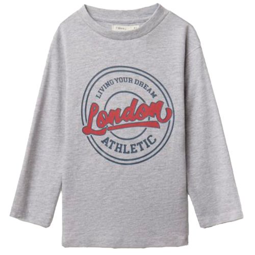 Camiseta gris estampado London para niño