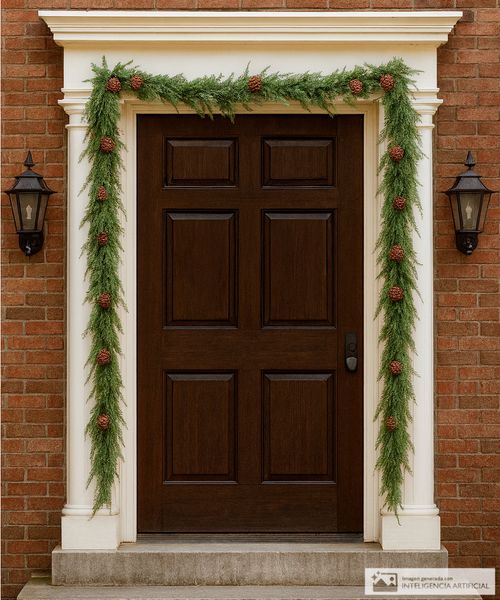 Guirnalda de ramas y conos de pino 180 cm