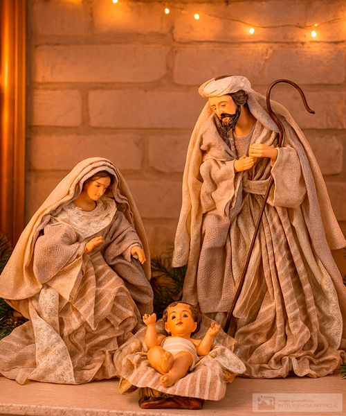 Set Sagrada familia 3 piezas 15 x 15 x 36 cm