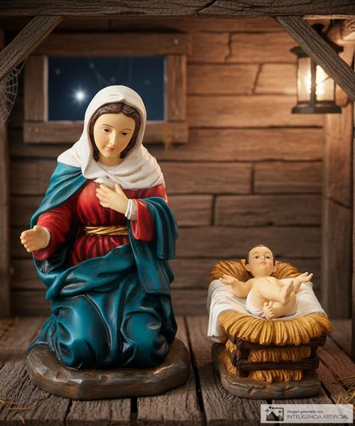Nacimiento María / bebé Jesús 2 piezas 61 cm