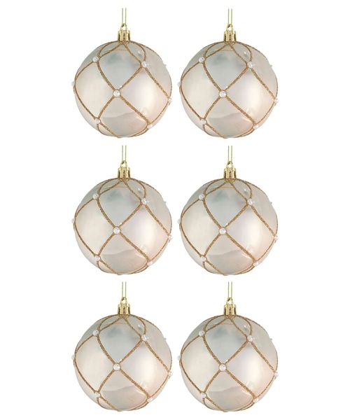 Set de 6 esferas decorativas 8 cm