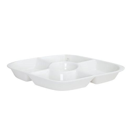 Pieza de servir de porcelana 5 divisiones 24 cm