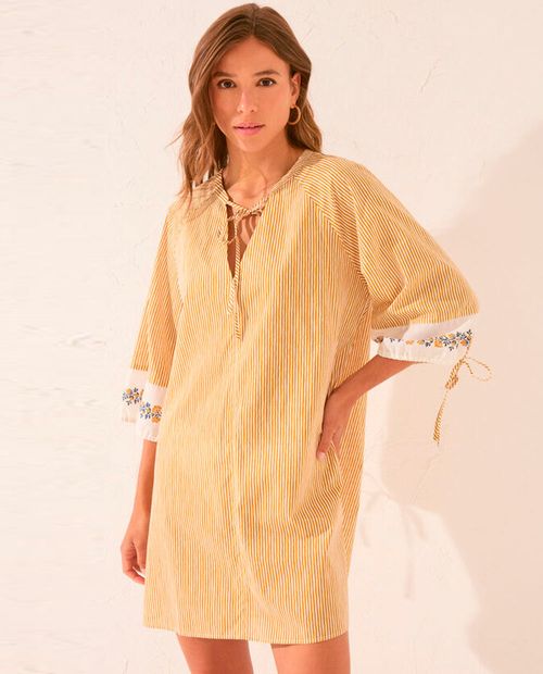 Camisón Women Secret rayado mangas 3/4 para mujer