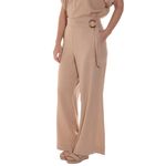 104919245-Pantalón Nicolle pull on beige de cintura alta para mujer