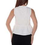104923124-Blusa Orange peplum blanca sin mangas para mujer
