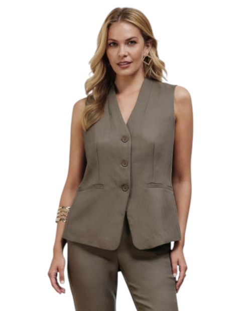 Chaleco Punt Roma verde olivo para mujer