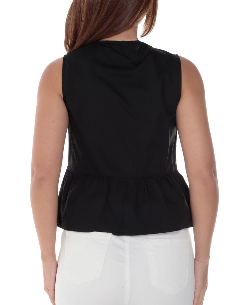 104923129-Blusa Orange peplum negra sin mangas para mujer