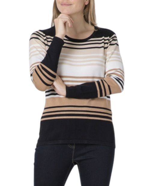 Suéter Punt Roma pull over rayado para mujer