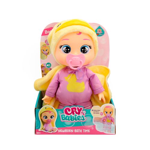 Cry babies muñeca bebé recien nacido hora del baño zoe