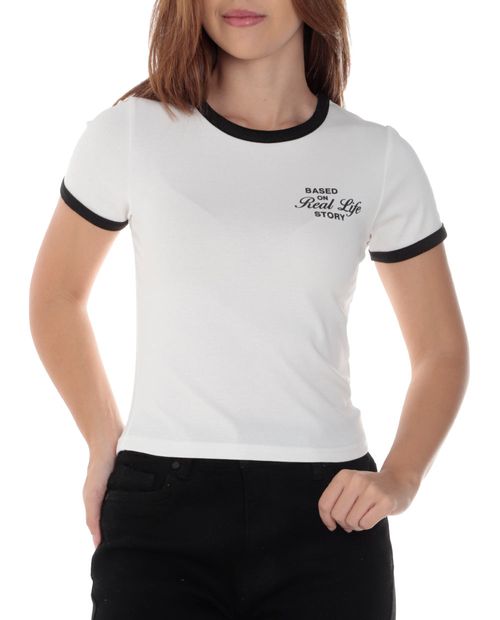 Camiseta Orange blanca manga corta para mujer