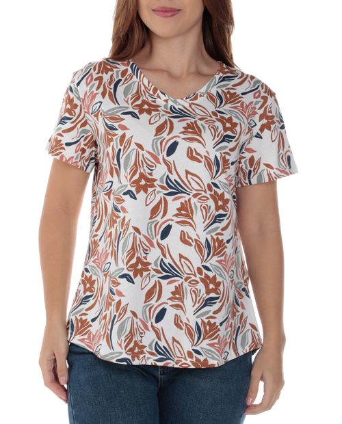 Camiseta Nicolle estampada manga corta para mujer