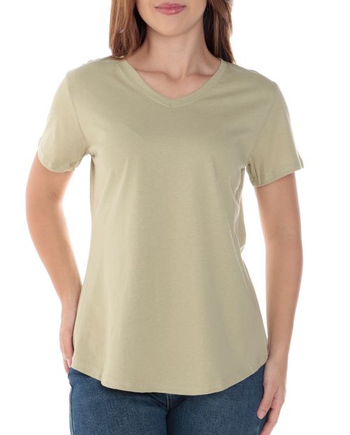 Camiseta Nicolle verde manga corta para mujer