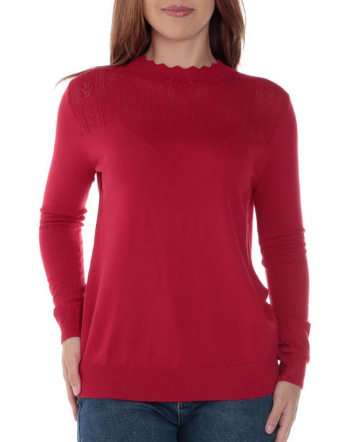 Suéter Nicolle pull over rojo para mujer