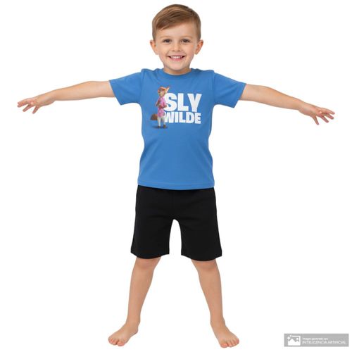 Camiseta azul con estampado de Zootopia para niño