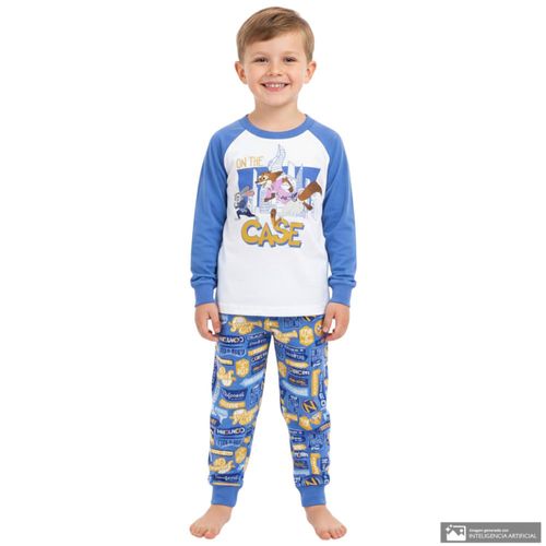 Pijama de 2 piezas multicolor con estampado de Zootopia para niño