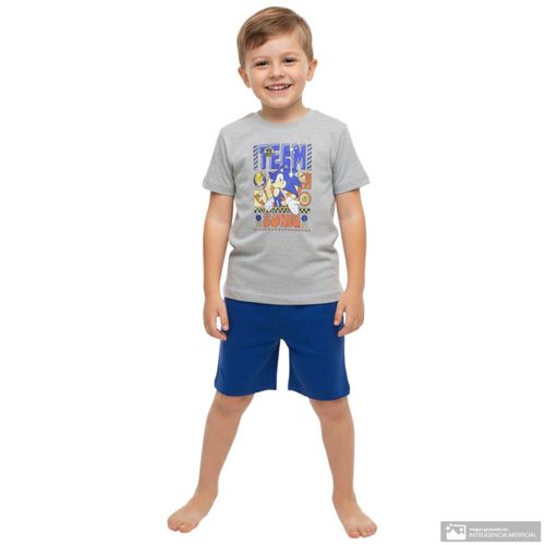 Conjunto de 2 piezas multicolor con estampado Team Sonic para niño