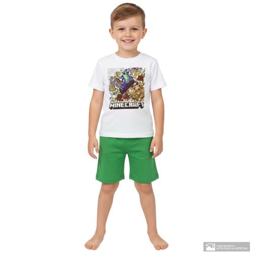 Conjunto de 2 piezas multicolor con estampado de Minecraft para niño