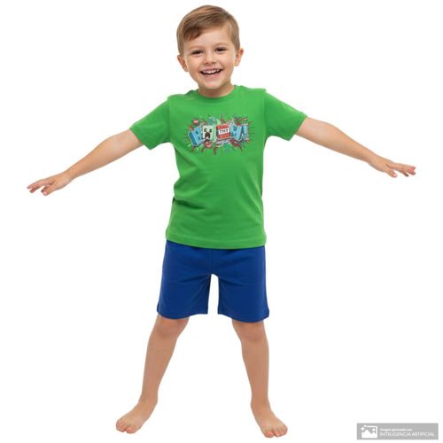 Conjunto de 2 piezas multicolor con estampado de Minecraft para niño